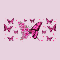 Floral Breast Cancer Butterfly Ladies Tee | Teevron