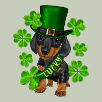St. Patrick's Day Lucky Dachshund Puppy Long Sleeve Tee | Teevron