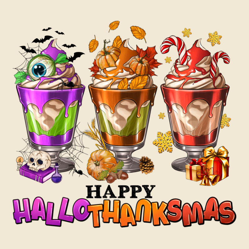 Happy Hallothanksmas Coffee Cups Premium Tee by NancyCooperArtShop | Teevron