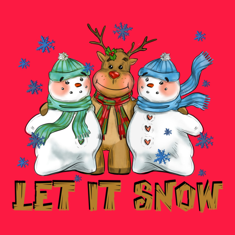 Let It Snow Reindeer Snowman Zipper Hoodie by CowGirlArtShop | Teevron