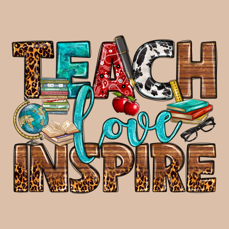 Teach Love Inspire With Leopard Urban Heavy Tee by BundleAndBundleShop | Teevron