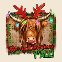 Merry Christmas Y'all Highland Cow Premium Tee | Teevron