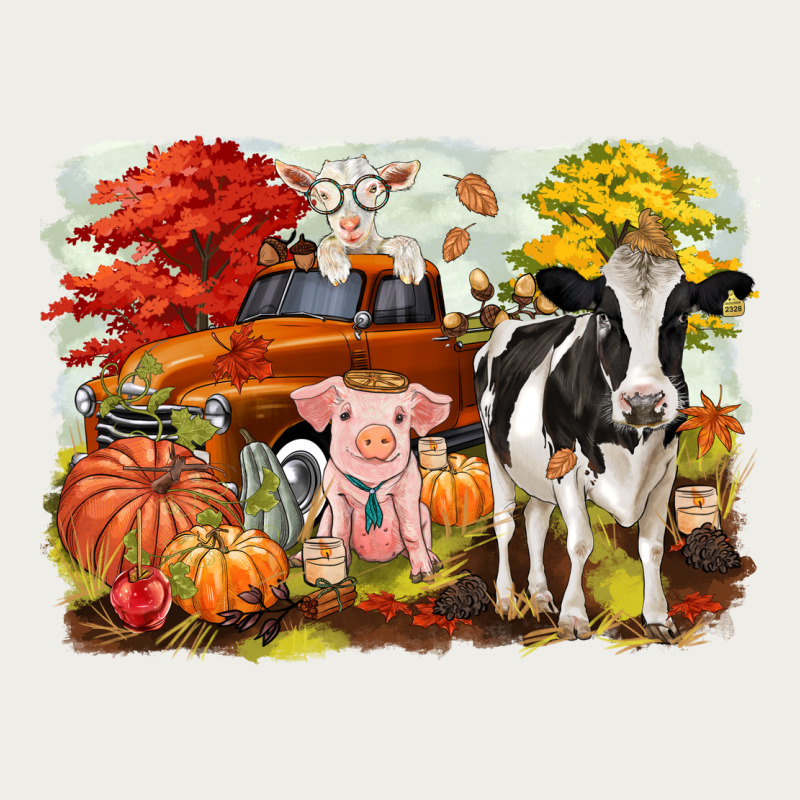 Fall Farm Animals Zipper Hoodie by CowGirlArtShop | Teevron
