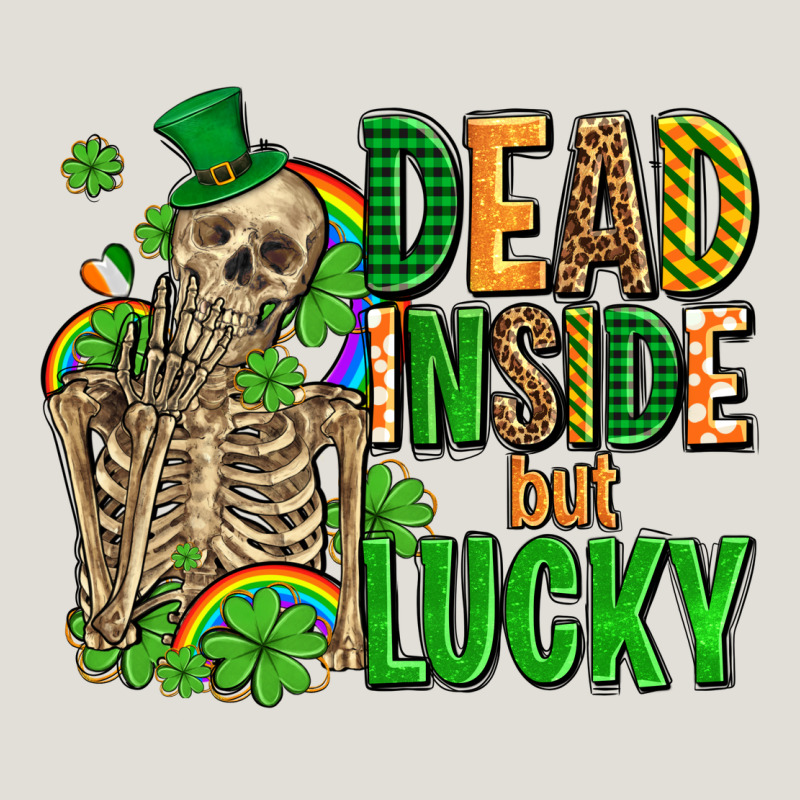 Dead Inside But Lucky  With Skeleton Heavy Core Tee by AdoDesignShop | Teevron