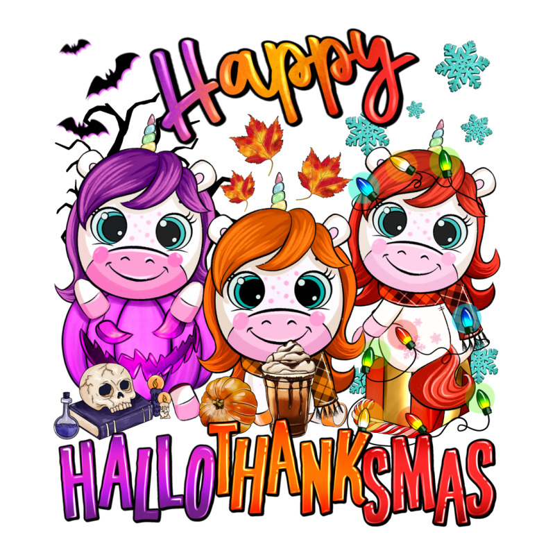 Happy Hallothanksmas Unicorns Premium Tee by NancyCooperArtShop | Teevron