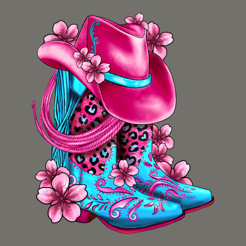Valentine Cowboy Boots And Hat Olivia Premium Hoodie by OliviaCreatesArt | Teevron