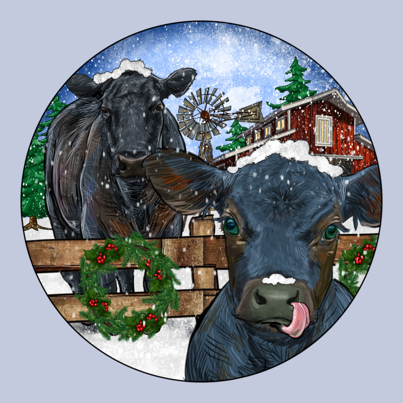 Black Angus Cattle And Calf Christmas Long Sleeve Tee by RanaPortraitStore | Teevron
