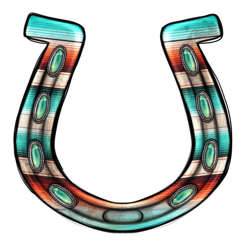 Serape Turquoise Horseshoe Premium Tee by Jasminsmagicworld | Teevron