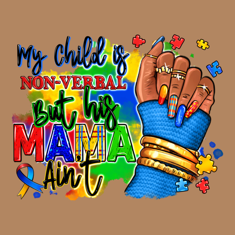 My Child Is Non Verbal But His Mama Aint Afro Long Sleeve Tee by RanaPortraitStore | Teevron