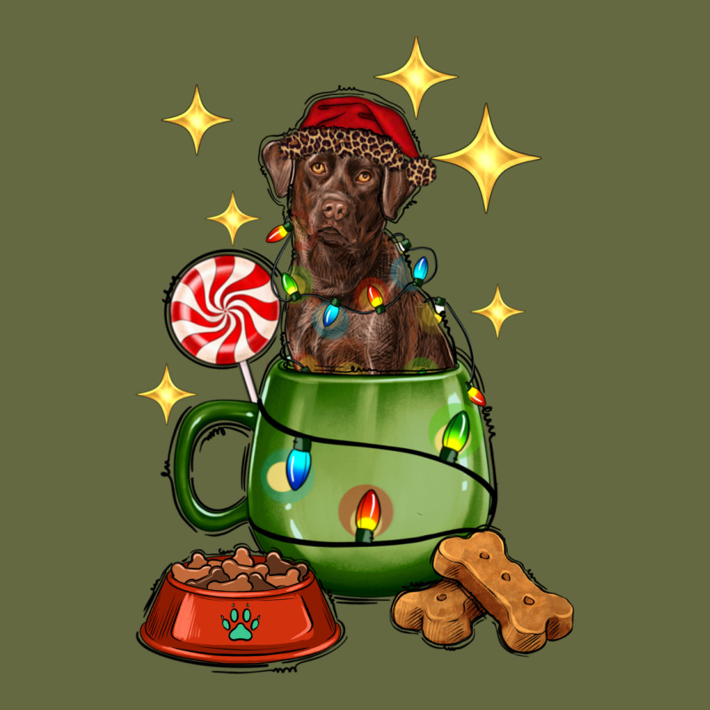 Christmas Coffee Cup With Labrador Long Sleeve Tee by RanaPortraitStore | Teevron