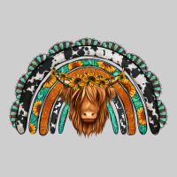 Turquoise Cowhide Sunflower Headband Highland Cow Premium Tee | Teevron
