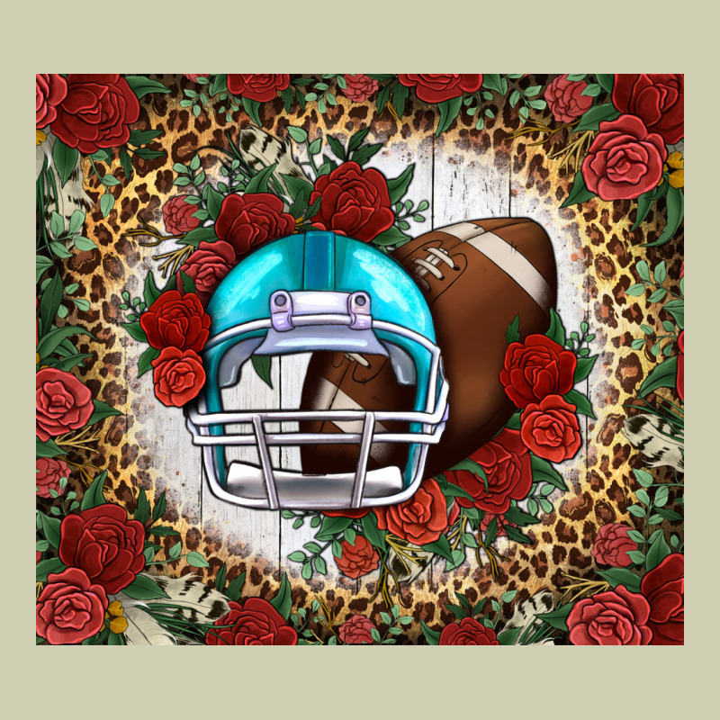 American Football Helmet And Leopard Heavy Core Tee by NancyCooperArtShop | Teevron