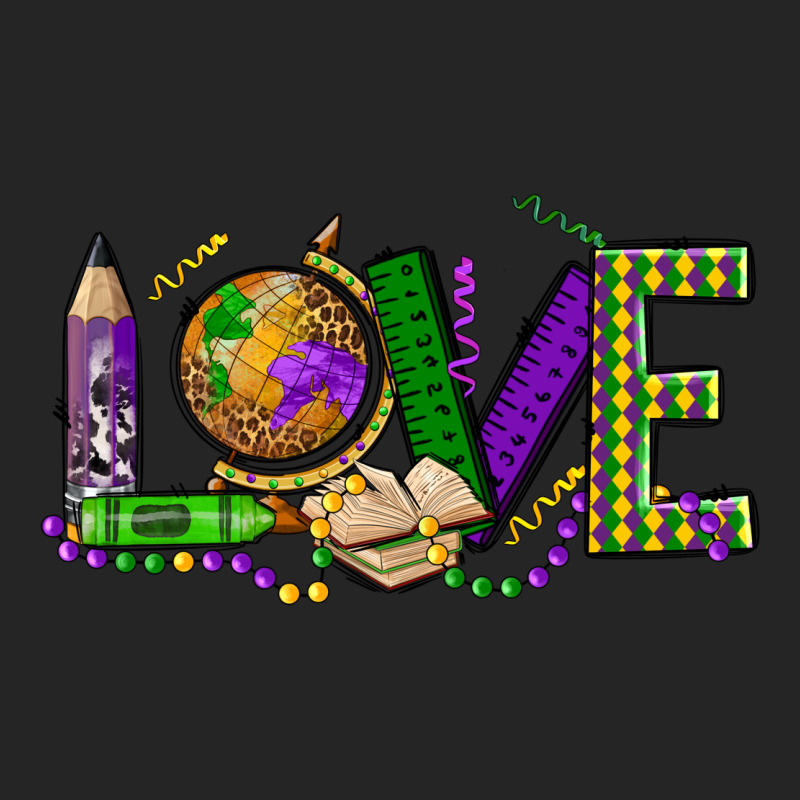 Love Teacher Mardi Gras Premium Hoodie by OliviaCreatesArt | Teevron