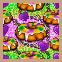 Mardi Gras King Cake Seamless Pattern Vintage Tee | Teevron