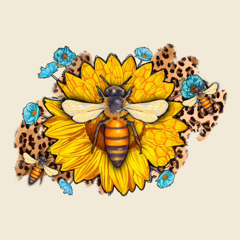 Bee Sunflower Leopard Premium Tee by Jasminsmagicworld | Teevron