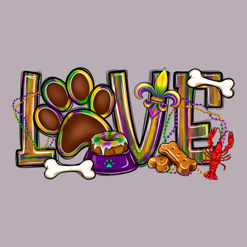 Mardi Gras Love Dog Paw Vintage Tee by BundleAndBundleShop | Teevron