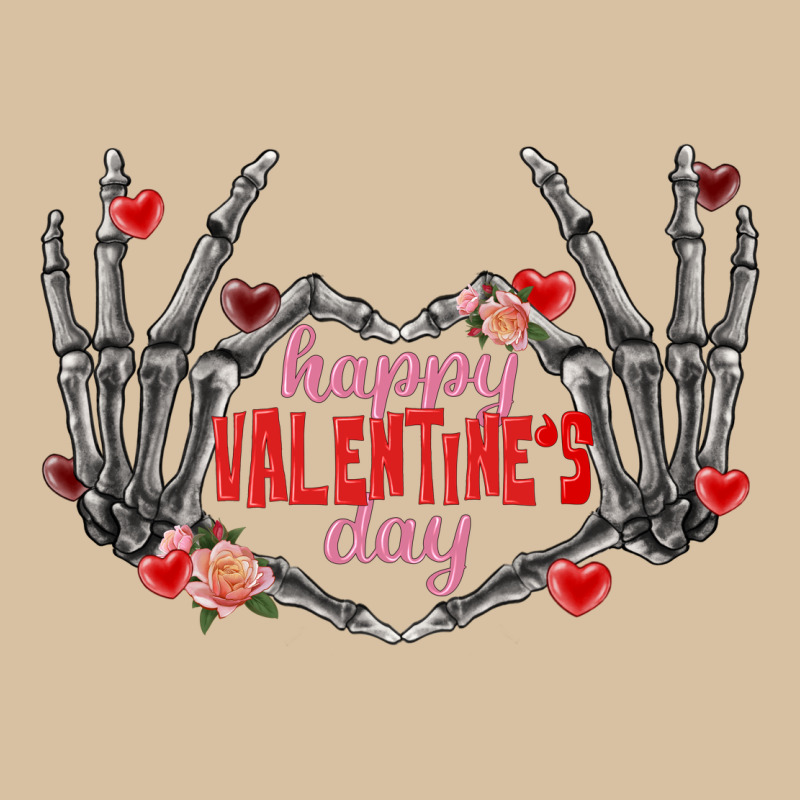 Happy Valentine's Day Skeleton Hands Heavyweight Hoodie by FaDigitalArtStudio | Teevron