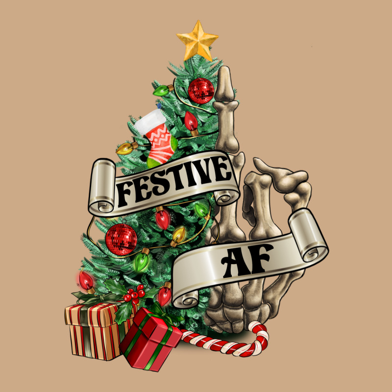 Festive Af Christmas Middle Finger Vintage Hoodie by NancyCooperArtShop | Teevron