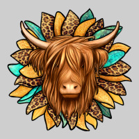 Highland Cow Turquoise Sunflower Premium Tee | Teevron