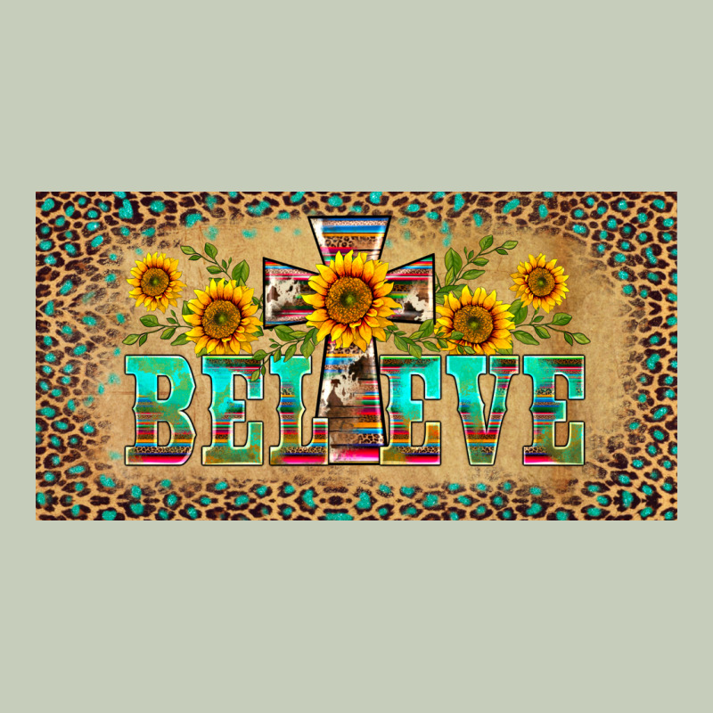 Western Believe Leopard Aztek License Plate Template Ladies Tee by BarkalooDesign | Teevron