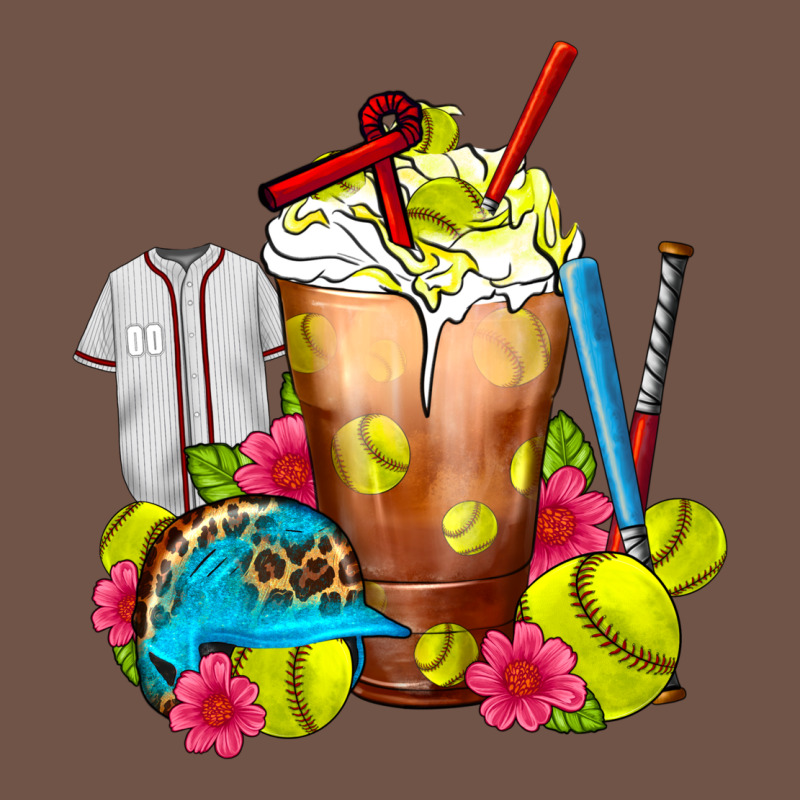 Softball Frappe Coffee Premium Sweatshirt by FaDigitalArtStudio | Teevron
