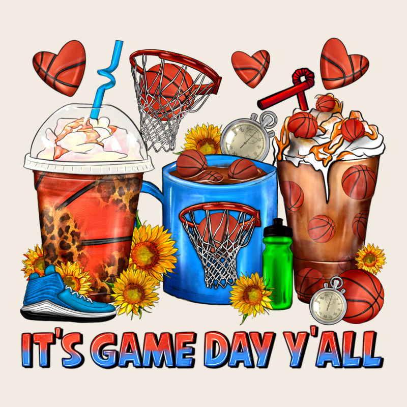 It's Game Day Y'all Basketball Coffee Cups Premium Sweatshirt by FaDigitalArtStudio | Teevron