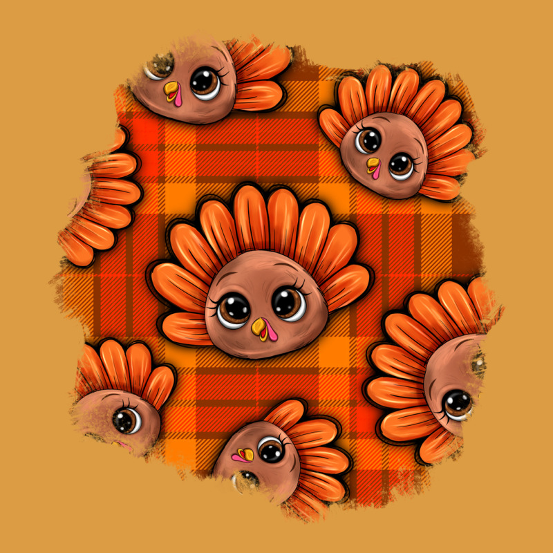 Thanksgiving Turkey With Tartan Patch Urban Heavy Tee by BundleAndBundleShop | Teevron