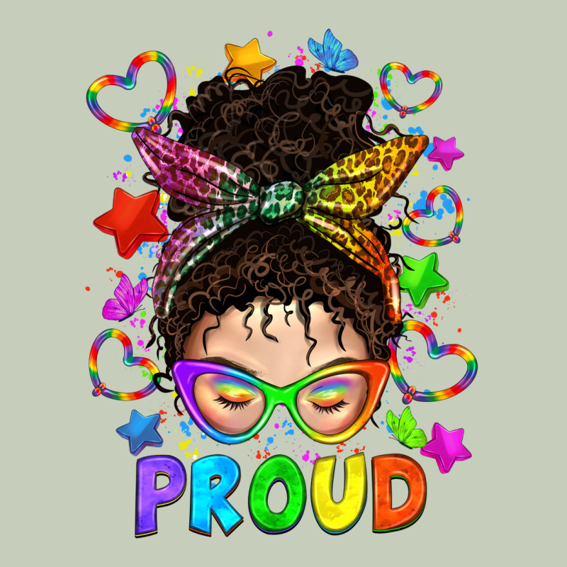 Lgbtq+ Messy Bun With Colorful Stars Classic Tee by BundleAndBundleShop | Teevron
