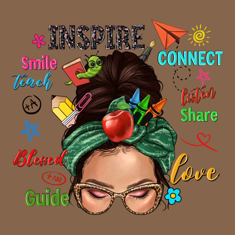 Teacher Messy Bun Caucasian Premium Tee by NancyCooperArtShop | Teevron