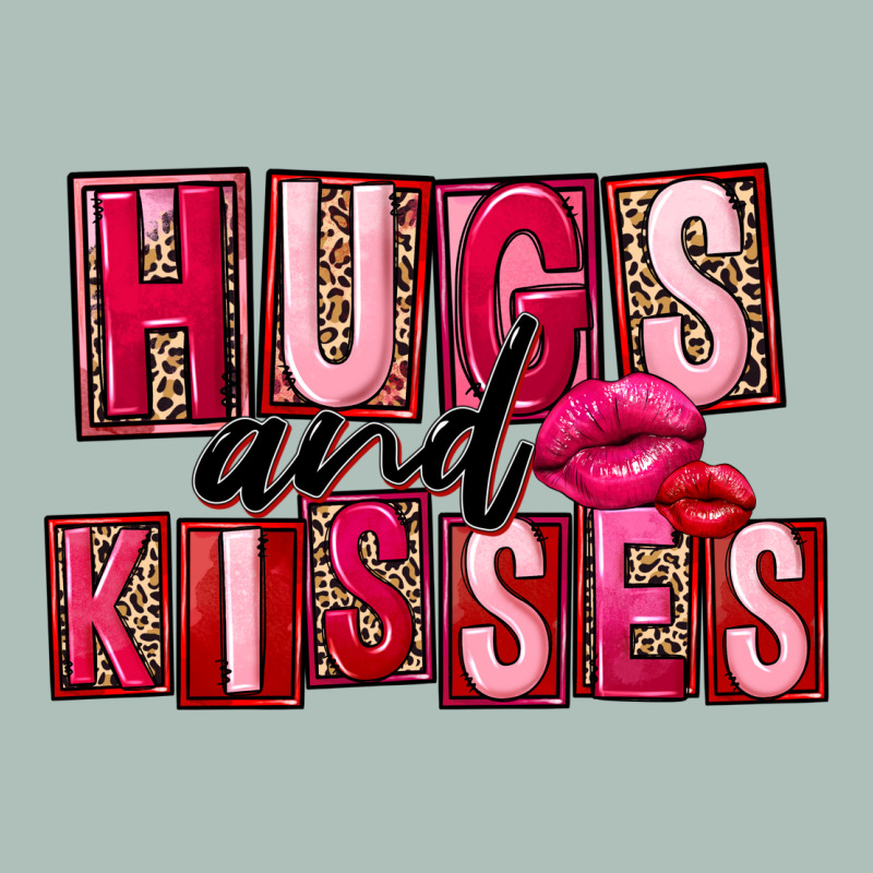 Hugs And Kisses Valentine's Day Heavyweight Hoodie by FaDigitalArtStudio | Teevron