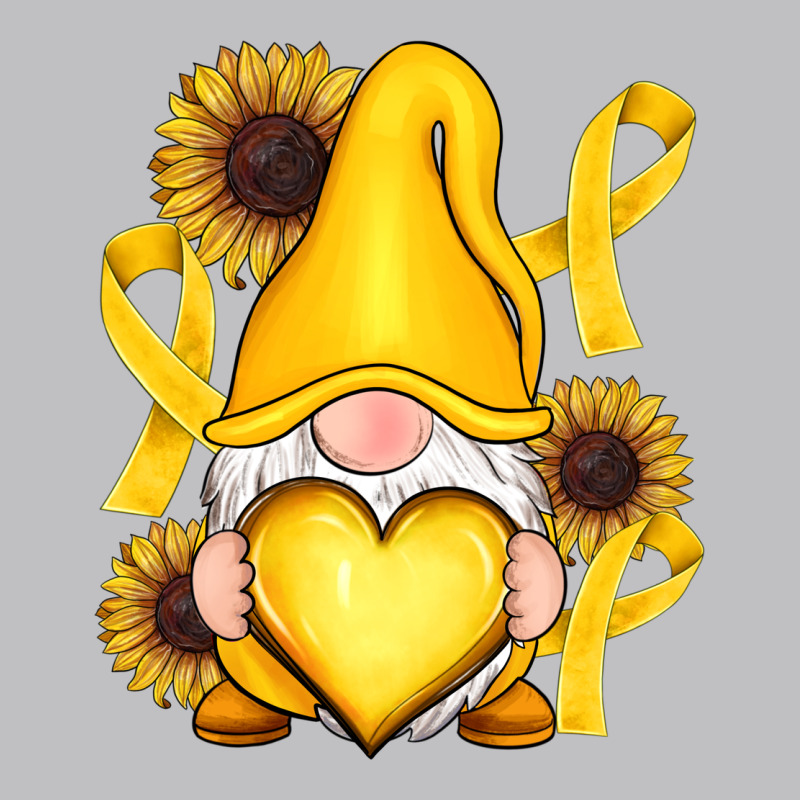 Childhood Cancer Gnome Long Sleeve Tee by RanaPortraitStore | Teevron