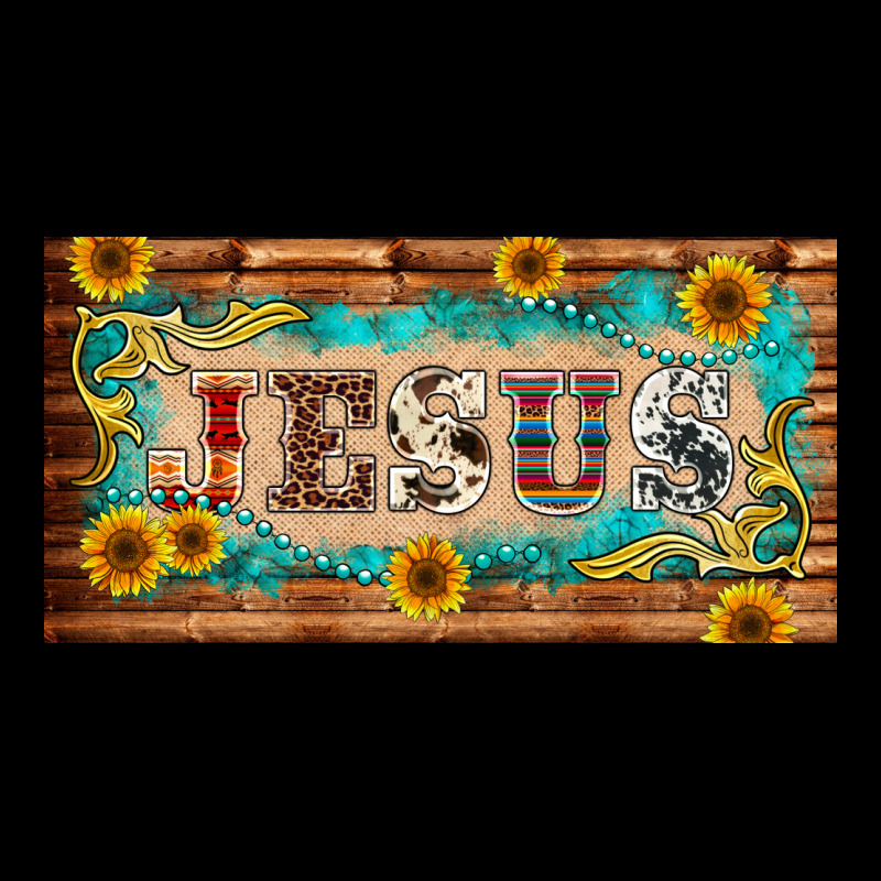 Jesus Western Patterns License Plate Template Ladies Tee by BarkalooDesign | Teevron
