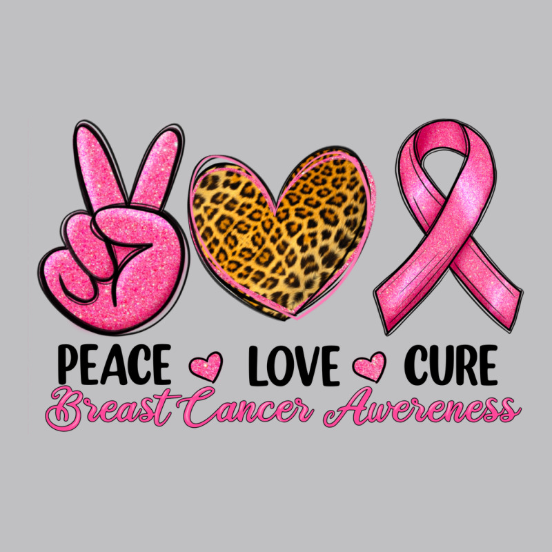Peace Love Cure Breast Cancer Long Sleeve Tee by RanaPortraitStore | Teevron