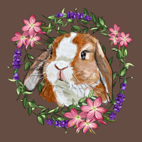 Bunny Face With Floral Wreath Long Sleeve Tee | Teevron