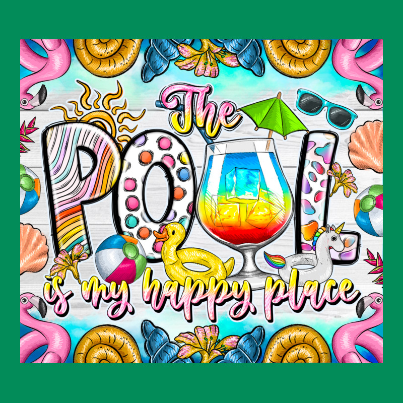 The Pool Is My Happy Place Urban Hoodie by CowhideDigitalArt | Teevron