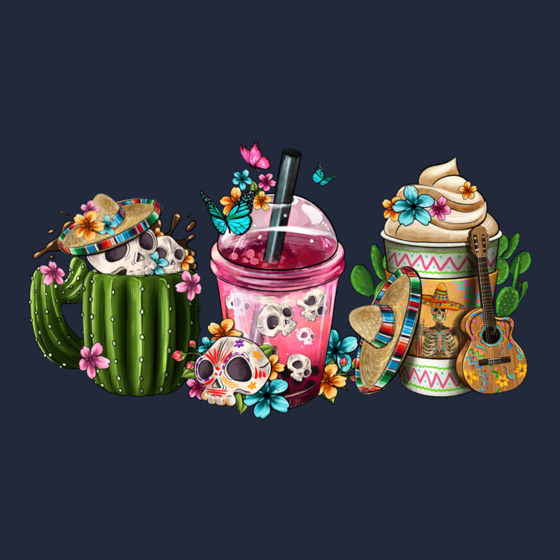 Mexican Day Of The Dead Coffee Cups Premium Sweatshirt by FaDigitalArtStudio | Teevron