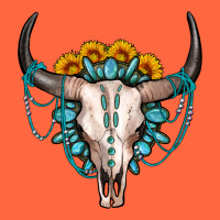 Sunflower Gemstone Bull Skull Premium Hoodie | Teevron