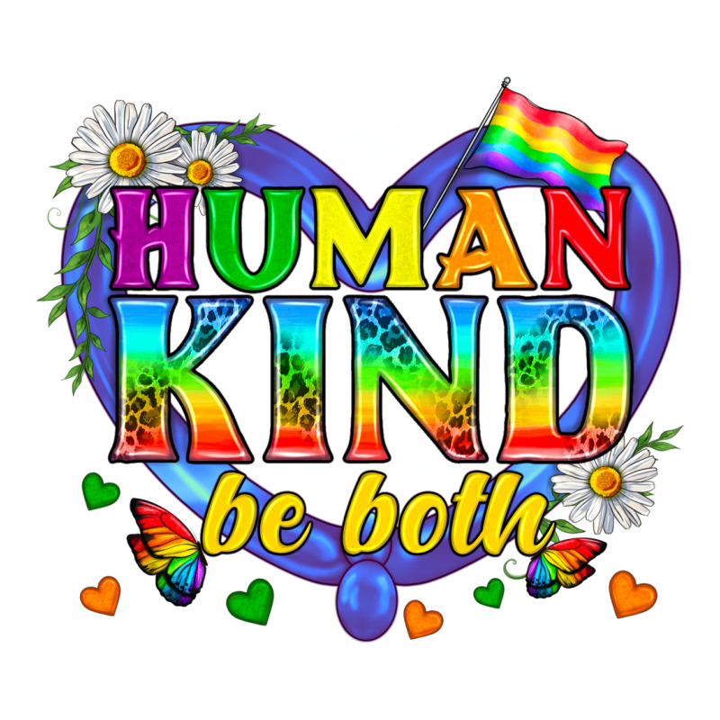 Lgbtq Pride Human Kind Be Both Classic Tee by BundleAndBundleShop | Teevron