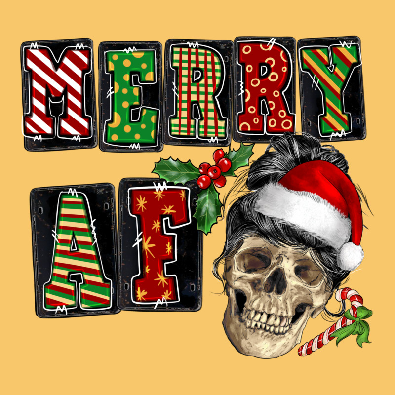 Merry Af Skeleton Messy Bun Vintage Hoodie by NancyCooperArtShop | Teevron