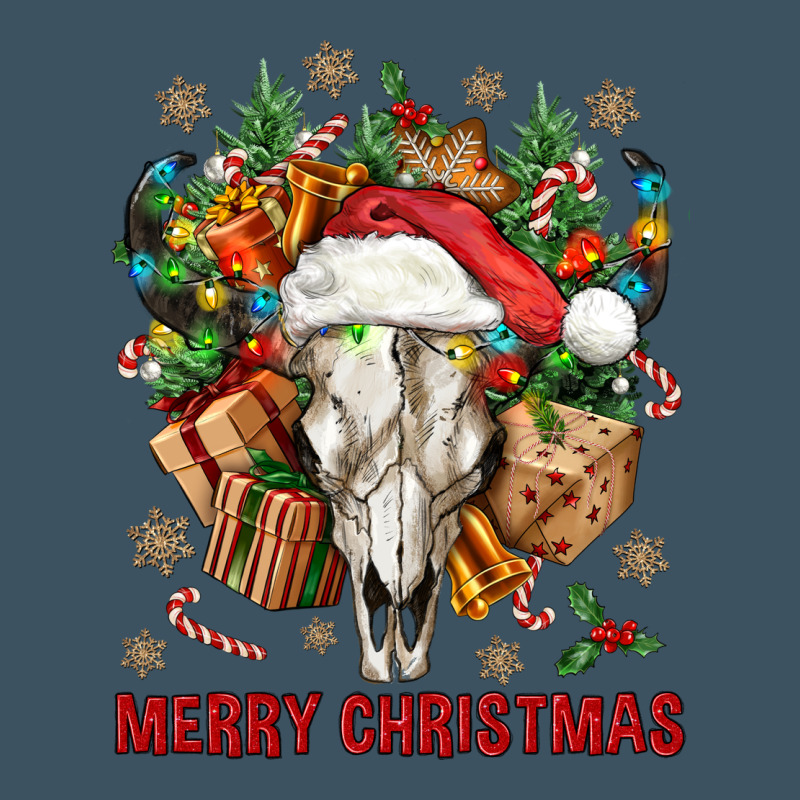 Merry Christmas With Bull Skull Urban Heavy Tee by BundleAndBundleShop | Teevron