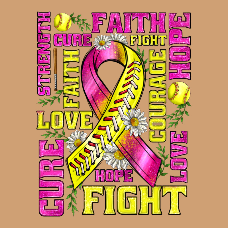 Breast Cancer Softball Ribbon Love Cure Fight Bbs Vintage Tee by BundleAndBundleShop | Teevron