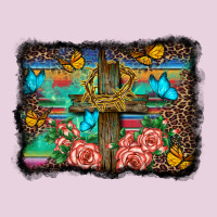 Wooden Cross Background Ladies Tee | Teevron