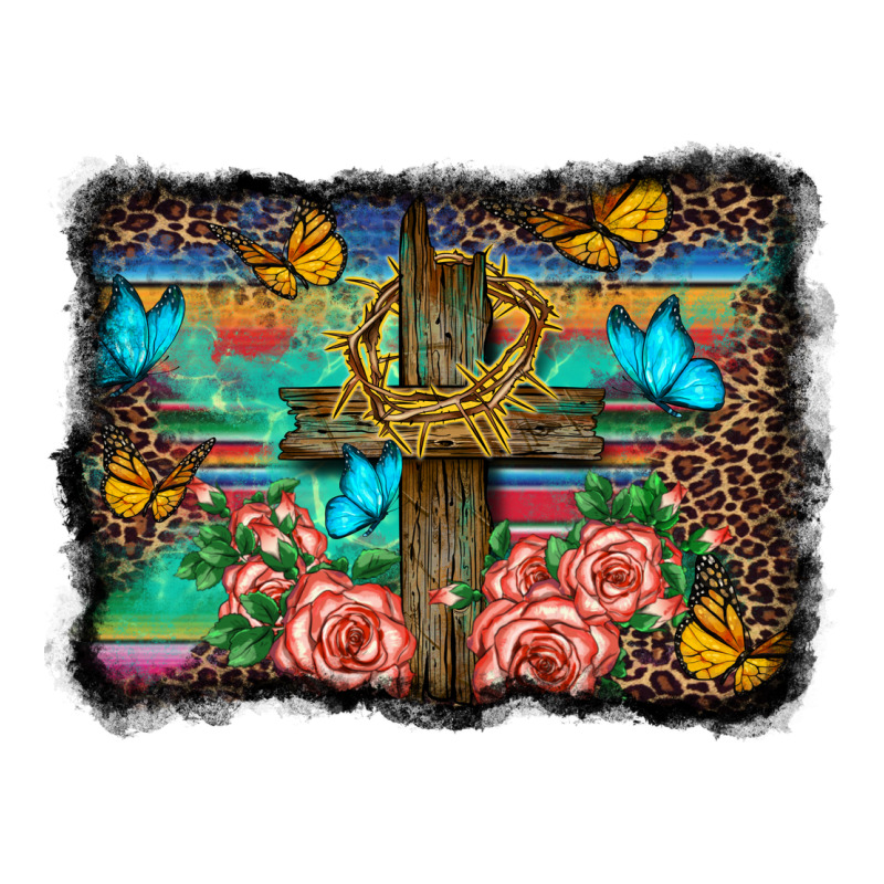 Wooden Cross Background Ladies Tee by BarkalooDesign | Teevron