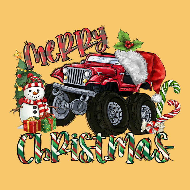 Merry Christmas Monster Truck Vintage Hoodie by MaliasSmallBusiness | Teevron