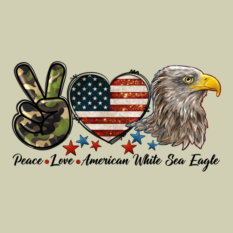 Peace Love American White Sea Eagle Heavy Core Tee by LillyAllenDesigns | Teevron