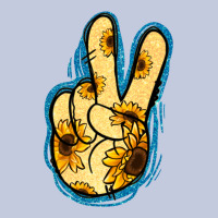 Yellow Glitter Sunflower Peace Sign Long Sleeve Tee | Teevron