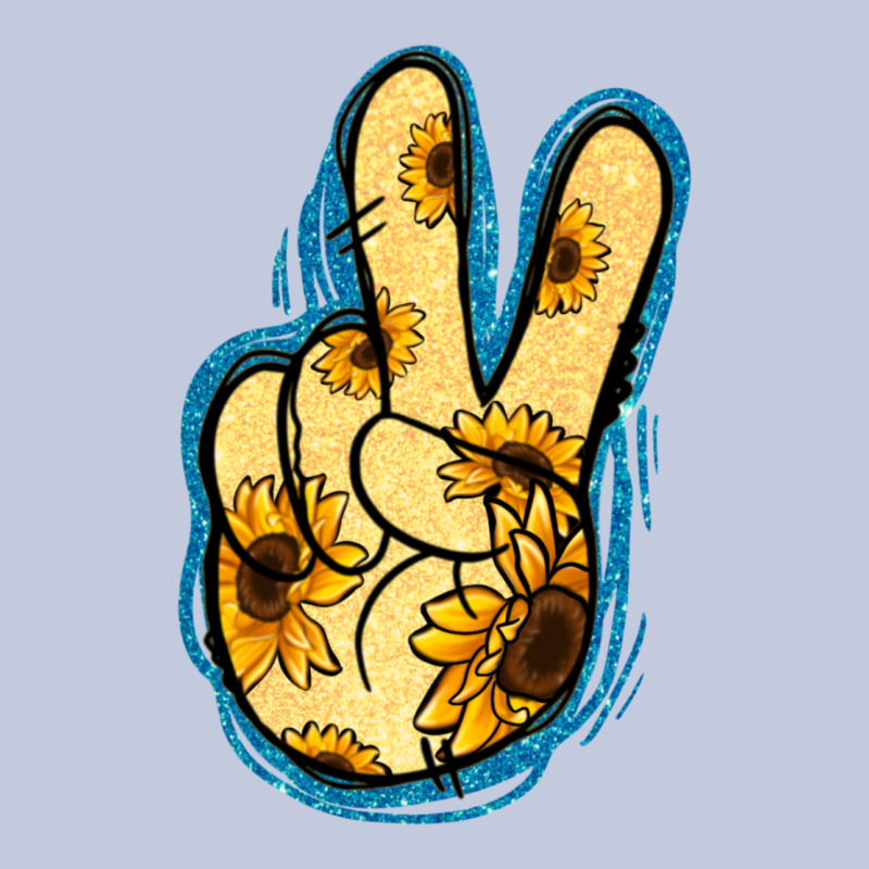 Yellow Glitter Sunflower Peace Sign Long Sleeve Tee by Jasminsmagicworld | Teevron