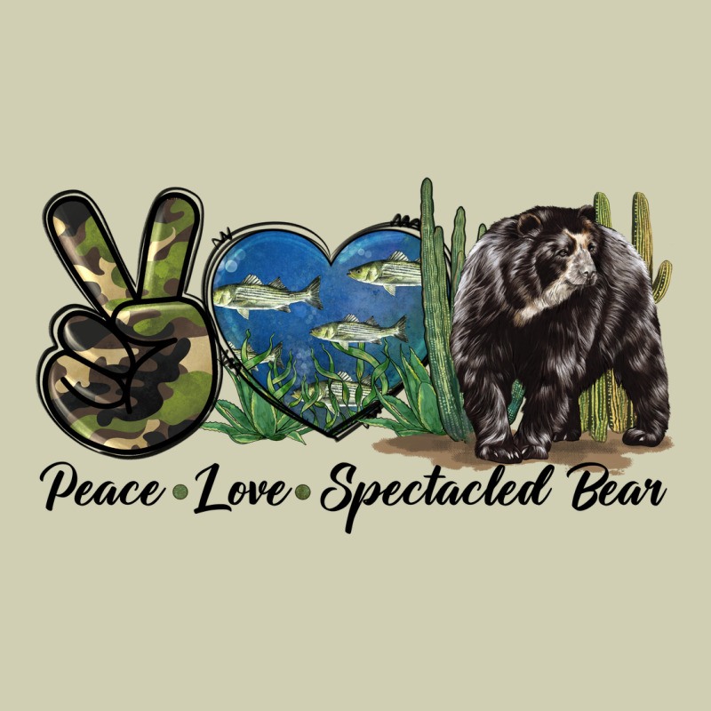 Peace Love Spectacled Bear Heavy Core Tee by LillyAllenDesigns | Teevron