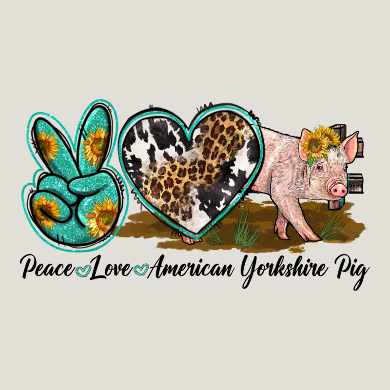 Peace Love Yorkshire Pig Heavy Core Tee by LillyAllenDesigns | Teevron