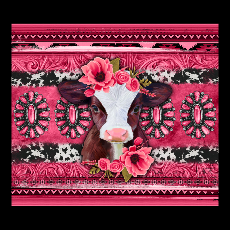 Pink Gemstone Baby Calf Western Valentines Day Ladies Tee by Jasminsmagicworld | Teevron